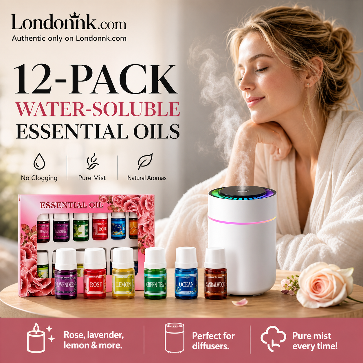 🌺 Last Day: 50% Off for a Limited Time! 🌷12-Pack Water Soluble Essential Oils Set