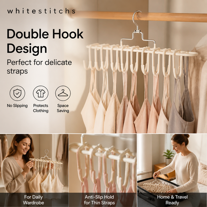📢📢50% OFF!! ⏰ Lingerie Hanger with Straps — Multifunctional Double-Hook Holder for Camisoles