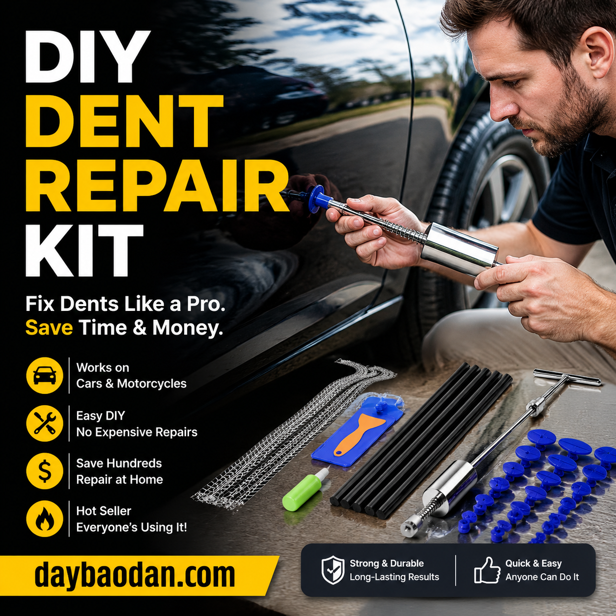 ⏳Time-Limited Special⏰T-Bar Puller Car Dent Repair Tool Kit