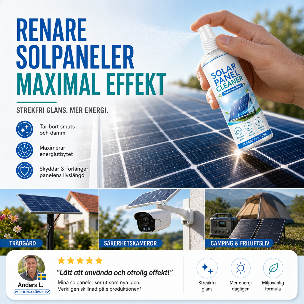 🛒 50% OFF NOW! ☀️ Advanced solar panel cleaning spray – Effectively removes dirt & improves energy output – Easy-to-use outdoor product 💧