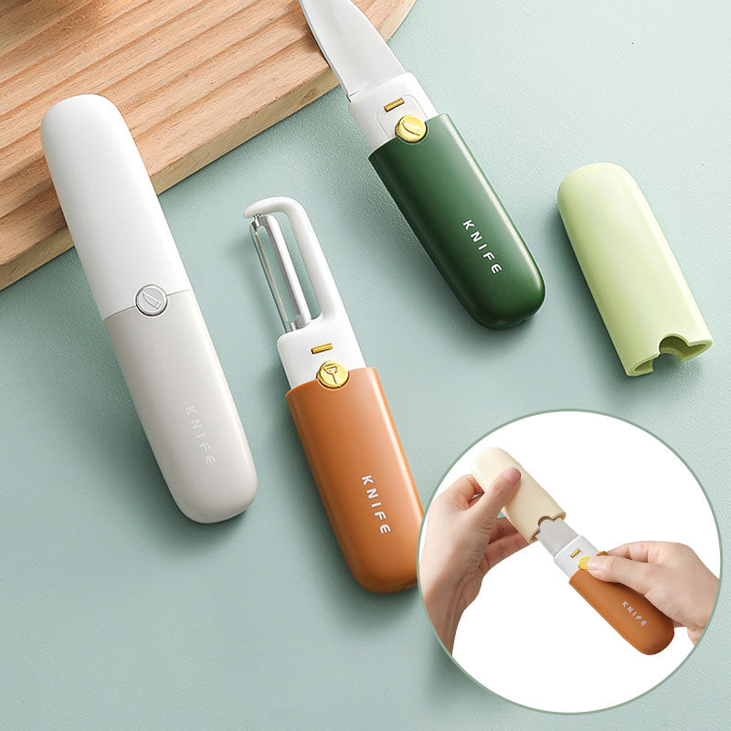 🔥Limited Time Offer🔥 - Portable Compact 2-in-1 Fruit Knife and Peeler