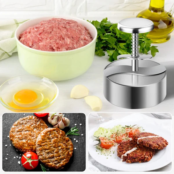 🎁2026 New Arrivals 50% OFF💥Meat Press for Burgers – 304 Food-Grade Stainless Steel – Non-Stick, Rust-Resistant – Dishwasher Safe – Perfect for Parties! 🛡️💨