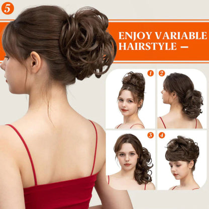 👱♀️ LIMITED-TIME 50% OFF! ✨ Clip-In Messy Side Comb Hair Bun – Instant Voluminous Updo, Heat Resistant 🎀
