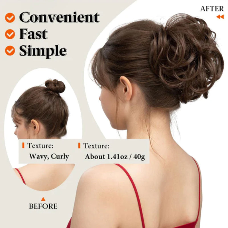 👱♀️ LIMITED-TIME 50% OFF! ✨ Clip-In Messy Side Comb Hair Bun – Instant Voluminous Updo, Heat Resistant 🎀