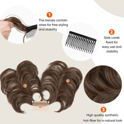 👱♀️ LIMITED-TIME 50% OFF! ✨ Clip-In Messy Side Comb Hair Bun – Instant Voluminous Updo, Heat Resistant 🎀