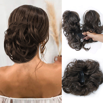 👱♀️ LIMITED-TIME 50% OFF! ✨ Clip-In Messy Side Comb Hair Bun – Instant Voluminous Updo, Heat Resistant 🎀