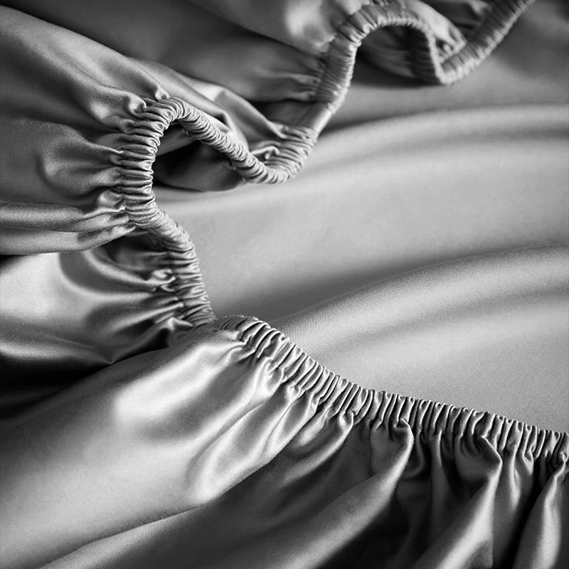 Satin Silk Cool Bed Fitted Sheet