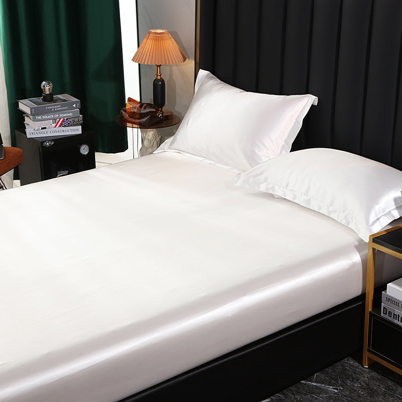 Satin Silk Cool Bed Fitted Sheet
