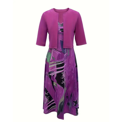 💎 50% OFF ELEGANT TWO-PIECE SET! 💎 Lightweight Cropped Cardigan & Sleeveless Dress – Perfect for Weddings & Office 👗