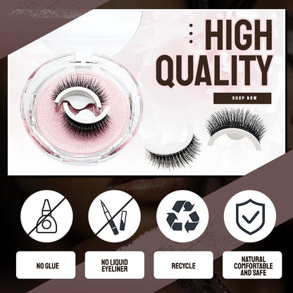 🎁Hot Sale ✨👀Waterproof & Reusable Self-Adhesive Eyelashes - Easy to Apply & Stunning for Every Look