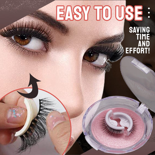 🎁Hot Sale ✨👀Waterproof & Reusable Self-Adhesive Eyelashes - Easy to Apply & Stunning for Every Look