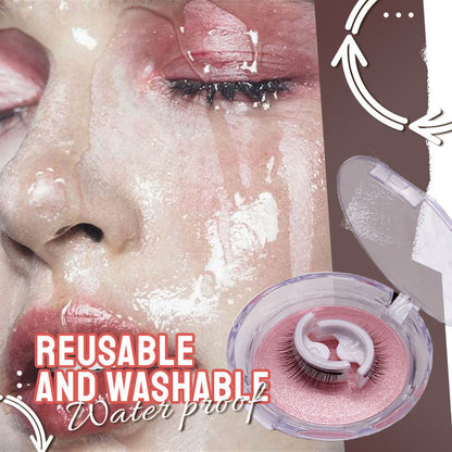 🎁Hot Sale ✨👀Waterproof & Reusable Self-Adhesive Eyelashes - Easy to Apply & Stunning for Every Look
