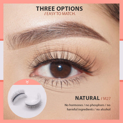 🎁Hot Sale ✨👀Waterproof & Reusable Self-Adhesive Eyelashes - Easy to Apply & Stunning for Every Look