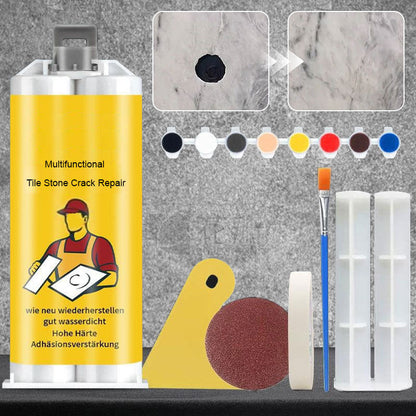 Tile & Stone Crack Repair Kit - Professional-Grade Filler for Sealing Gaps, Waterproof & Color-Matching Formula 🛠️💧
