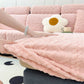 Faux Cashmere Stretch Sofa Cover with Anti-slip Backing