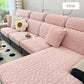 Faux Cashmere Stretch Sofa Cover with Anti-slip Backing
