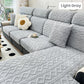 Faux Cashmere Stretch Sofa Cover with Anti-slip Backing