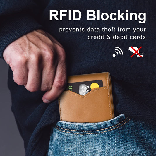 🔥Limited-Time Discount!!🔥RFID-Blocking Leather and Carbon Fiber Credit Card Holder