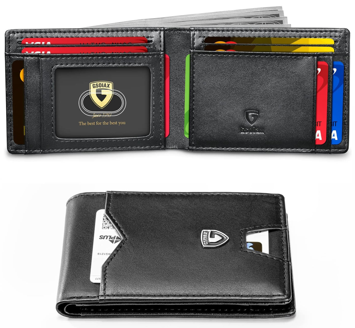 🔥Limited-Time Discount!!🔥RFID-Blocking Leather and Carbon Fiber Credit Card Holder