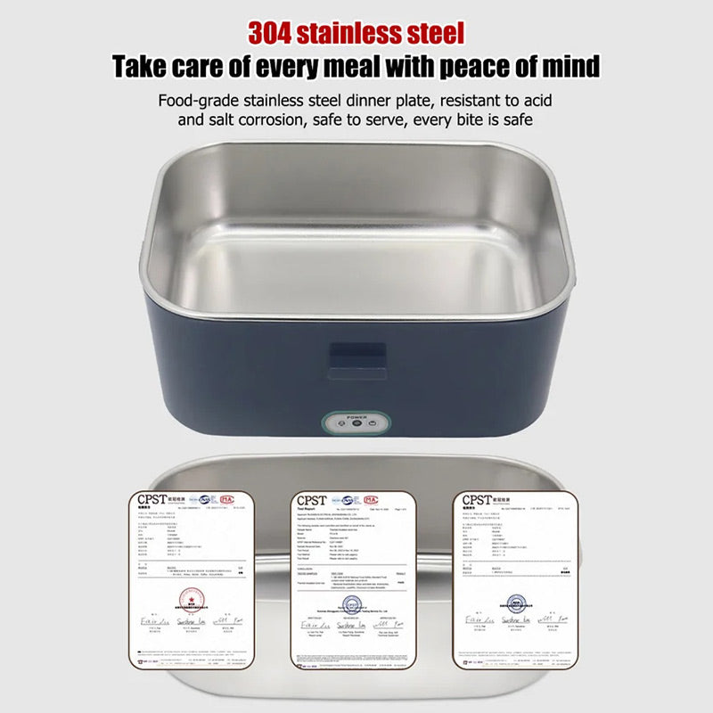 🍱 50% OFF NOW! 🔌 Portable Electric Lunch Box – Food Heater, 1.8L Stainless Steel & Leak-Proof – With Bag & Utensils 🥣