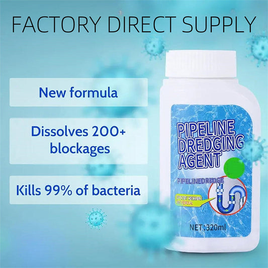 Liapu Powerful Pipe Dredging Agent for Kitchen and Toilet Pipelines - Dissolves 200+ Blockages and Kills 99% of Bacteria