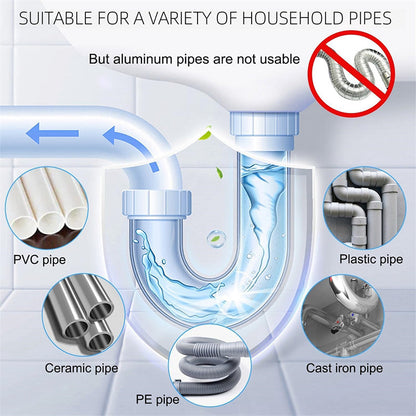Liapu Powerful Pipe Dredging Agent for Kitchen and Toilet Pipelines - Dissolves 200+ Blockages and Kills 99% of Bacteria