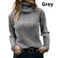 Women’s Solid Long Sleeve Knitted Turtleneck Sweater