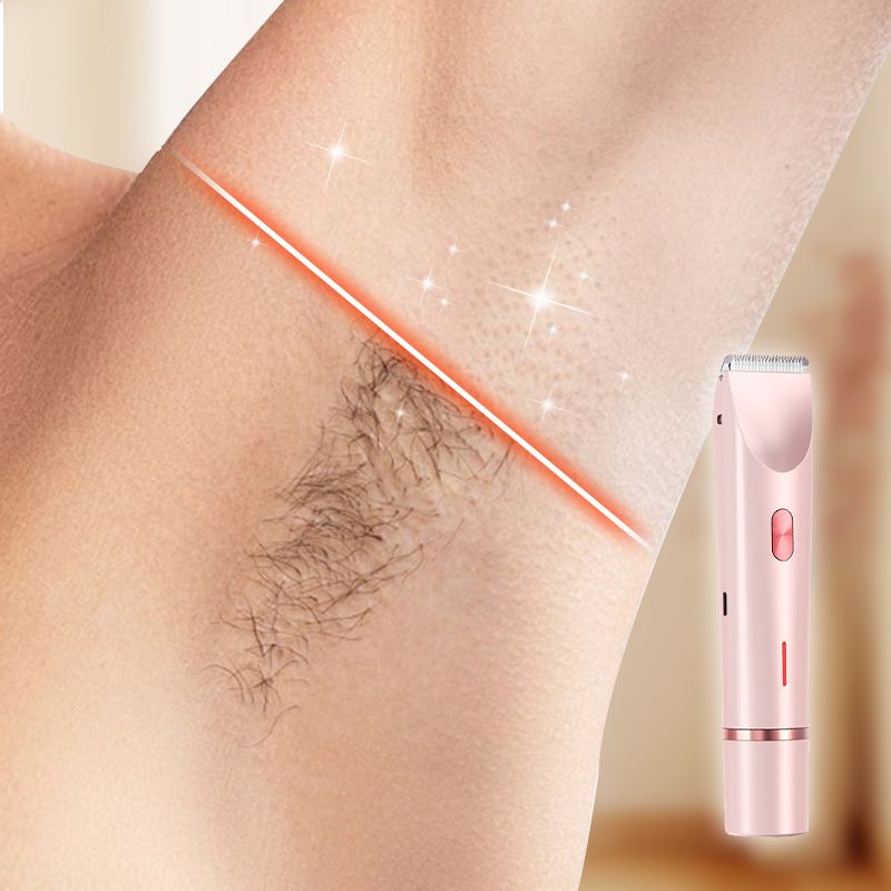 Electric Bikini Trimmer for Women, Rechargeable 2 in 1 Body & Facial Hair Removal, Waterproof Wet & Dry Use Trimmer for Women