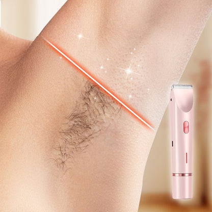 Electric Bikini Trimmer for Women, Rechargeable 2 in 1 Body & Facial Hair Removal, Waterproof Wet & Dry Use Trimmer for Women
