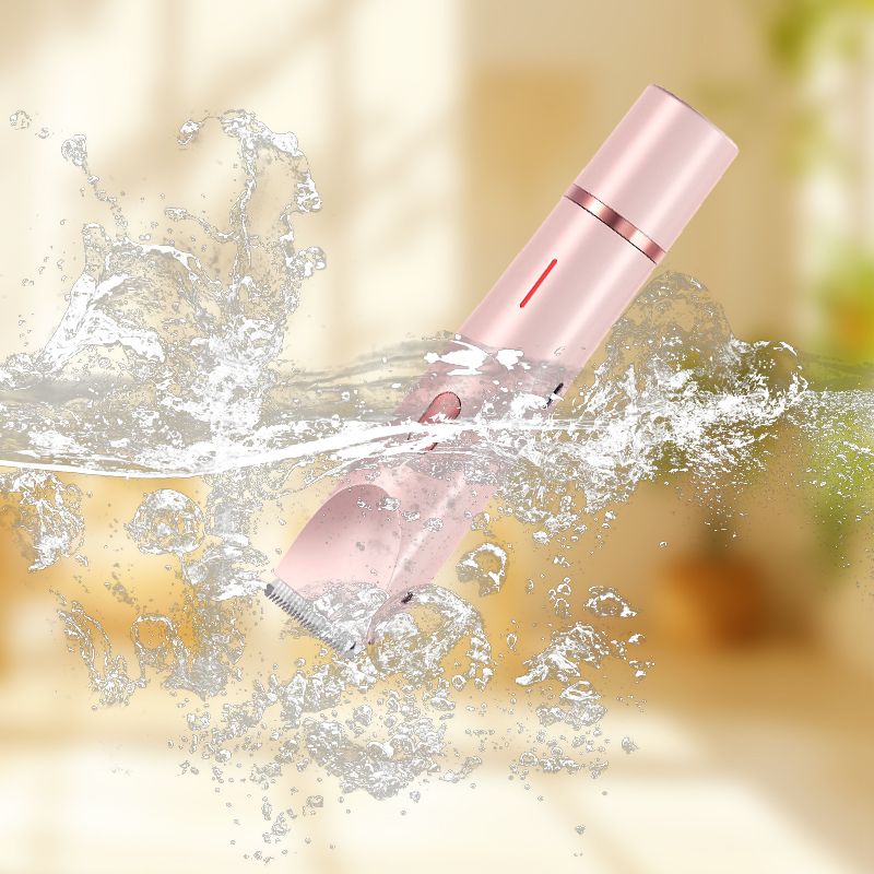 Electric Bikini Trimmer for Women, Rechargeable 2 in 1 Body & Facial Hair Removal, Waterproof Wet & Dry Use Trimmer for Women