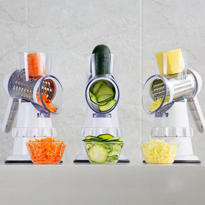 3-in-1 Rotary Cheese Grater & Vegetable Slicer