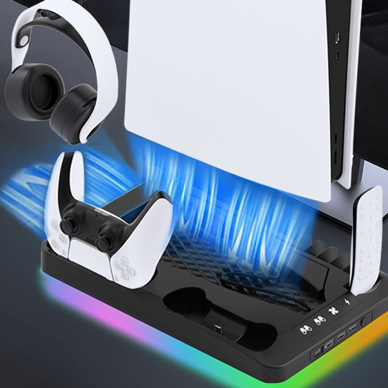 Multifunctional Cooling Stand Set for PS5/PS4