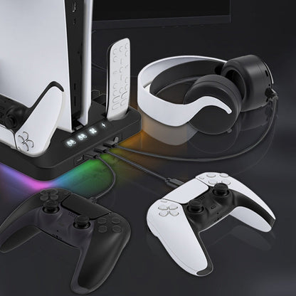 Multifunctional Cooling Stand Set for PS5/PS4