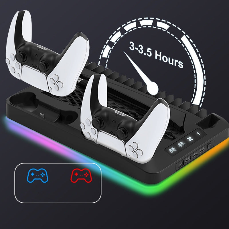 Multifunctional Cooling Stand Set for PS5/PS4