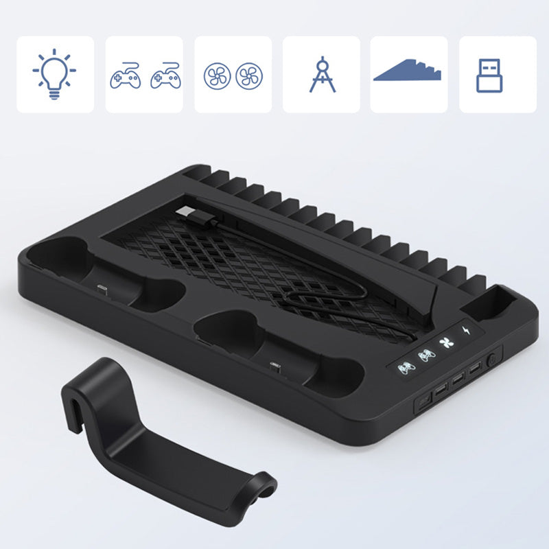 Multifunctional Cooling Stand Set for PS5/PS4