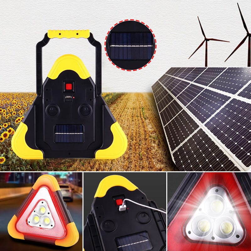 🔥2026 New Arrival🔥 3-IN-1 solar emergency triangle warning light at the roadside
