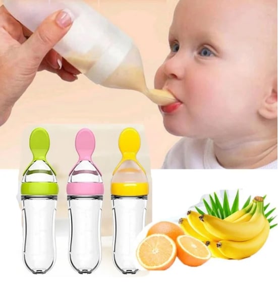 Hot Sale 👼Squeezable Baby Spoon Bottle