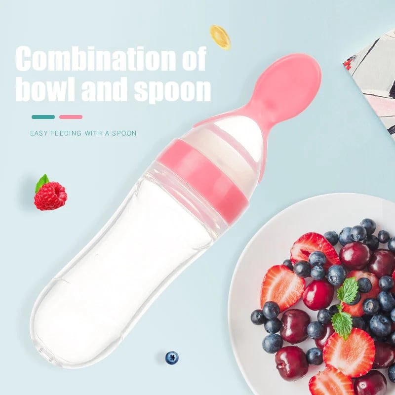Hot Sale 👼Squeezable Baby Spoon Bottle