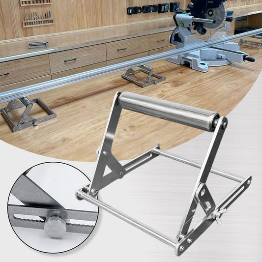 🪚✨ Collapsible stainless steel single roller stand! The “mobile workbench” for your cutter, the secret weapon that turns you into a professional woodworker in seconds ✨✨✨