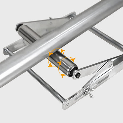 🪚✨ Collapsible stainless steel single roller stand! The “mobile workbench” for your cutter, the secret weapon that turns you into a professional woodworker in seconds ✨✨✨