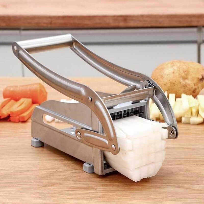 🥔 50% OFF! 🔪 Potato & Cucumber Slicer – Stainless Steel Blade, Suction Base & Easy Clean 🥒