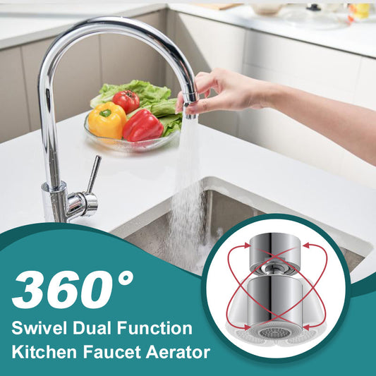 🚿✨360° Swivel Dual Function Kitchen Faucet Bubbler! Saves Water 50%+