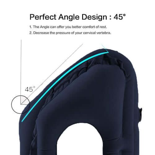 😴 LIMITED-TIME 50% OFF! ✈️ Inflatable Ergonomic Hollow-Cutout Travel Pillow – PVC Flocking, Quick Inflate, With Storage Bag ✨