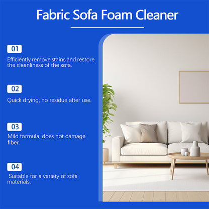 🥳2026 HOT SALE🥳💞50K+ SOLD! 🛋️✨ 50% OFF! Powerful Fabric Sofa Foam Cleaner – Lifts stains & embedded dirt without scrubbing. No residue, no rinsing – gentle yet powerful! 🧼💨