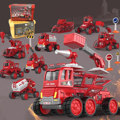 🚒🤖 Magnetic Remote-Controlled 2-in-1 Toy! 3+ Yrs Build & Command👷♂️