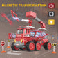 🚒🤖 Magnetic Remote-Controlled 2-in-1 Toy! 3+ Yrs Build & Command👷♂️