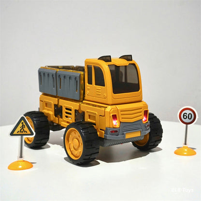 🚒🤖 Magnetic Remote-Controlled 2-in-1 Toy! 3+ Yrs Build & Command👷♂️