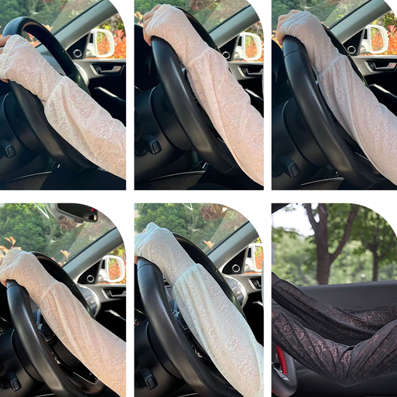 🌞❄️ Ice Lace Sun Sleeve! UPF50+ Cooling 5℃, Stylish Sun Protection for Arms 💃