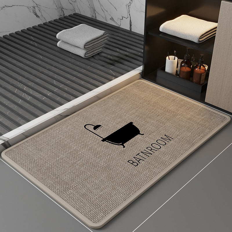 🚿✨ 3-in-1 Linen Bathroom Floor Mat! Anti-fouling + Anti-slip + Water Absorbent, let the bathroom say goodbye to slippery and dirty nightmare ✨✨