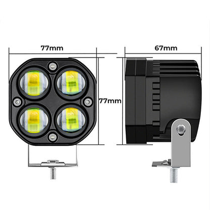 4-LED High-Brightness Motorcycle Spotlight
